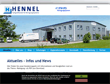 Tablet Screenshot of hennel-gmbh.de